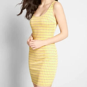 Modcloth Plaid Dress Sz M Such A Charmer Tartan Y2K 90s Retro Academia Preppy